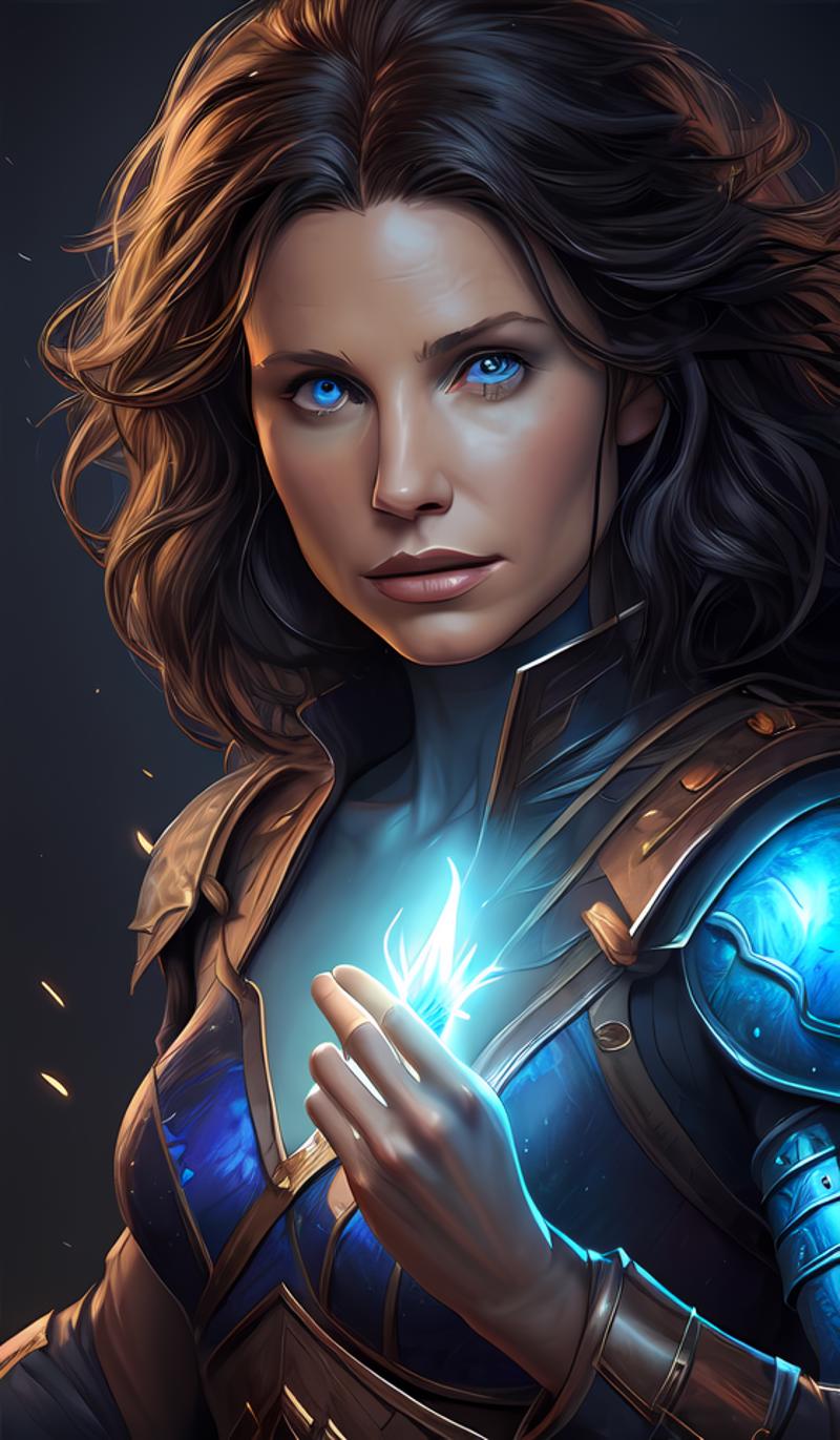 12108-386361593-Kristin Bell casting a lighting spell, blue lighting, D&D, fantasy, highly detailed, digital painting, trending on artstation, c.png